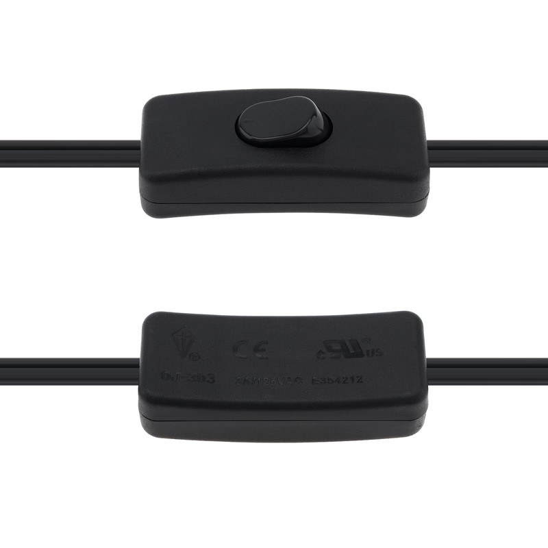 RTNLIT 8FT Lamp Cord with On/Off Button Switch and Polarized