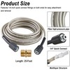 25-Foot Pressure Washer High Pressure Hose with m22 connector, Replacement