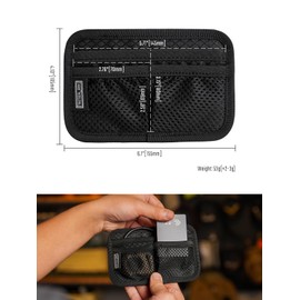 TACTICAL_GEEK TCM3 Mini EDC Organiser Board, Backpack Accessories with Open Pocket & Mesh Pocket, Useful Admin Pocket Insert Plate with Velcro Module Organiser for Daily Use, Black