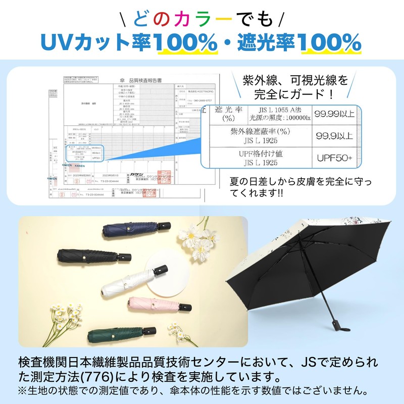 KIMOC Sun Umbrella, UV Protection, 100% Light Shade, Ultra Lightweight,