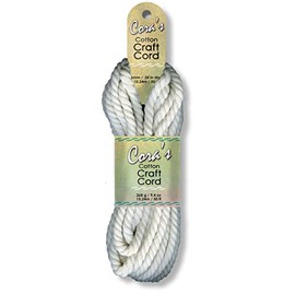 Pepperell Cotton Craft Cord 6mmX50'-Natural Dyeable Fiber