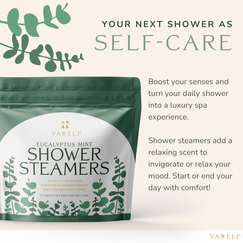 Yareli Shower Steamers for Sinus Relief, 12 Pack, for Women