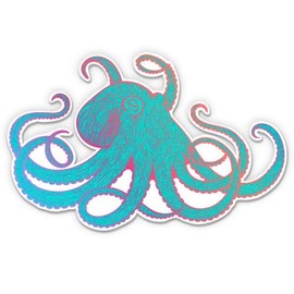 Octopus Beautiful Color - 12" Vinyl Sticker Waterproof Decal