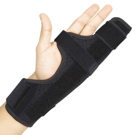 Vive Boxer Finger Splint Brace- Supports Pinky, Ring, Middle Metacarpals and Knuckles - Right or Left Adjustable Hand Brace - Straightening for Trigger Finger, Injury, Fracture, Broken, Tendonitis (7.75 inch)