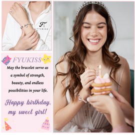 FYUKISS Birthday Gifts for Girls, 15 Year Old Girl Gift Ideas, Sweet 15 Birthday Bracelet Decorations Gifts for Sister Daughter Granddaughter