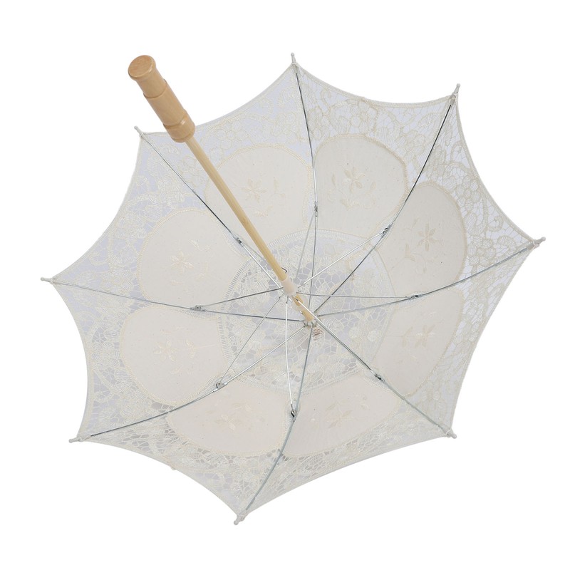 Lace Parasol Umbrella Wedding Bridal Lace Umbrella Decorative Embroidery Flower