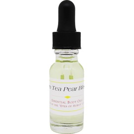 Green Tea Pear Blossom - Type V.W. For Women Scented Body Oil Fragrance [Glass Dropper Top - Light Green - 1/2 oz.] - ID#38810