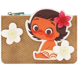 Moana Jung with Flowers Brown Wallet, brown, Card Holder
