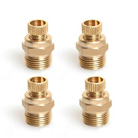 TOOLSTAR Brass Drain Valve Air Compressor Male Thread Water Drain Valve as Pollution Discharge Safety System