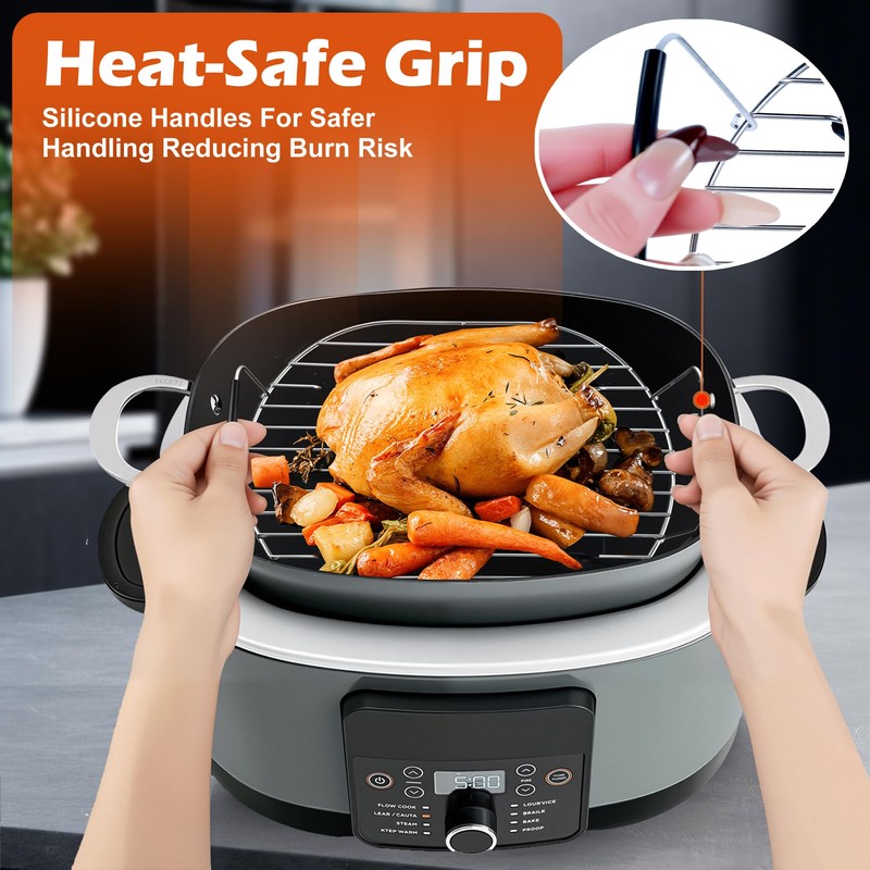 Roast and Steamer Rack Compatible with Ninja Foodi Possible Cooker