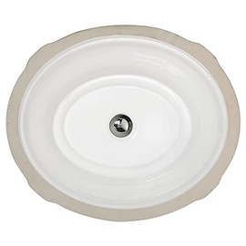American Standard 0484.000 Estate 19-1/8" Undermount Fireclay Bathroom Sink with Overflow - White