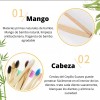 Cepillo Dientes Bambú Biodegradable Suave Ecológico 10pz F Color