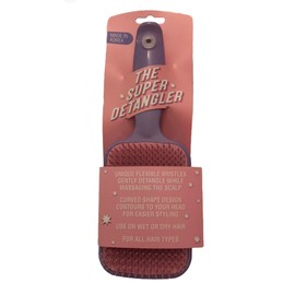 The Super Detangler Hair Brush by Swissco (Retro Color Block Pink & Purple)