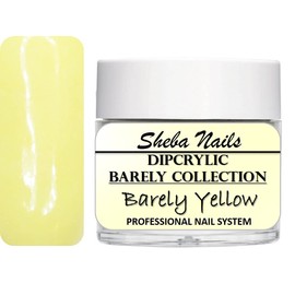 SHEBA NAILS Dipcrylic Dip Dipping Powder - 1OZ. - Barely Collection - Barely Yellow
