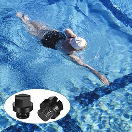 4pcs SPX1700FG Pool Pump Pipe Plug with 4pcs Gasket Replacements, for Swimming Pool Maintenance, Home Improvement Necessities