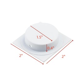 Geesatis 2 Pcs Finger Flush Pulls for Drawer Pocket Sliding Barn Door Handle Pull Recessed Handle Hardware, Stainless Steel, 2X2inch, White