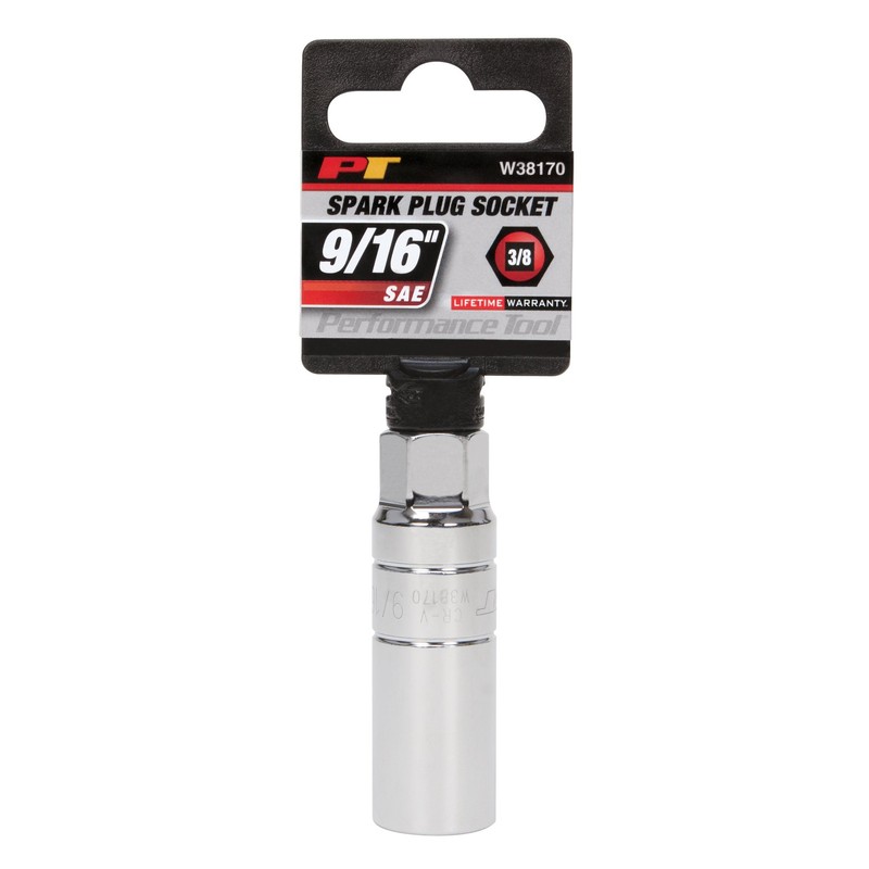 Performance Tool W38170 3/8-Inch Drive 9/16-Inch Spark Plug Socket