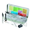 Maped 9 Piece Math Set, Includes 2 Metal Compasses, Storage