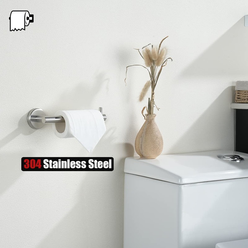 JQK Toilet Paper Holder, 5 Inch 304 Stainless Steel Thick