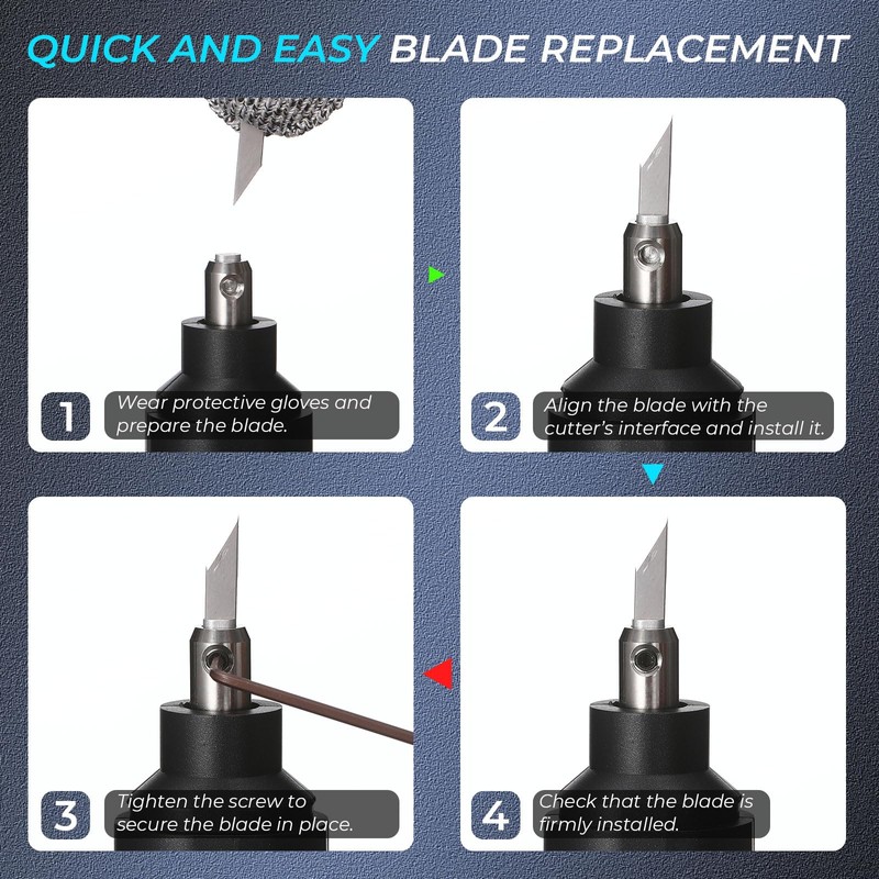 Lanties 40kHz 40W Ultrasonic Cutter Knife Set - 3D Printed