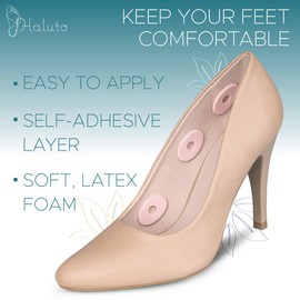 HALUTO Foot Cushion - Corn Plaster Set - Anti - Blisters Plaster Foam - Pressure Points Plasters Feet - Pressure Protection Plasters - Protection for Corns - Pressure Protection Rings