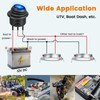 Waterproof 12V 20A Round Rocker Switch Aluminum Shell, DC 12V