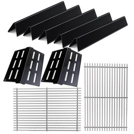 Htanch 19 1/2" Grill Grates and 17.5 inch flavorizer bar and Heat Deflector Replacement Parts for Weber Genesis 300 Series E-310 E-320 E-330 S-310 S-320 S-330 EP-320 ESP-310 ESP-320 Gas Grills