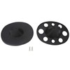 8 Holes Round Comb Storage Stand Plastic Black Desktop Organisation