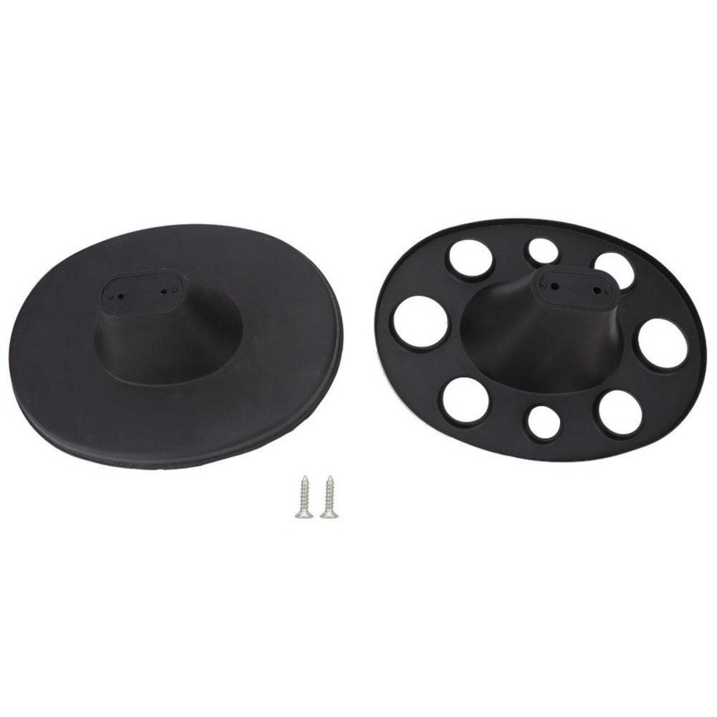 8 Holes Round Comb Storage Stand Plastic Black Desktop Organisation