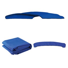 Bimini Top Replacement Canvas Cover，3-4 Bow Bimini Top Replacement Cover for Boat with Storage Boot,600D Anti-UV Waterproof Bimini Top Canopy Without Frame (Blue, 3 Bow 6'L x 46" H x 85"-90" W)