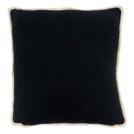 SARO LIFESTYLE Noir Et Blanc Collection Down Filled Reversible Throw Pillow, 18", Black & White