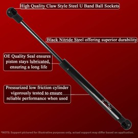 Lift Supports Depot Qty (2) 10mm Metal U Clamp Lift Supports 12 Inch Extended x 60lbs Shocks Struts