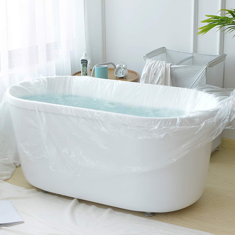 AGPTEK 12 Pack Disposable Bathtub Cover Liner, Large Bathtub Liner