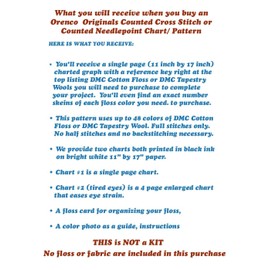 Orenco Originals Blue Heron in Rain Asian Ohara Shoson Counted Cross Stitch Pattern