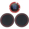 2 Car Cup Holder Coaster and 1 Crystal Rhinestone Engine