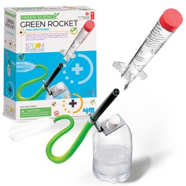 Green Science - Green Rocket - STEM Rocket Launcher for Kids - Build & Launch a Recycled Rocket with Air Pressure - Educational Toy for Young Scientists - Easy & Engaging Science Experiment
