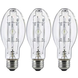 Bluex Bulbs 3 Pack MP100/U/MED 100 Watt Metal Halide ED17 Bulb, Medium Base, Clear Metal Halide Bulb 100W