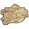Printtoo Gift Collectibles Souvenir Wooden Connecticut Engraved Fridge Magnet