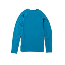 Volcom Boys' Lido Solid Lycra Long Sleeve Rashguard 50+ Uv Protection, Tidal Blue