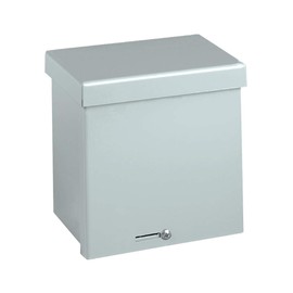 Wiegmann RSC080804GNK RSC-Series Wall Mount Enclosure, NEMA 1/3R Lift-Off Screw Cover, No Knockouts, Galvanized Steel, 8" x 8" x 4"