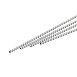 sourcing map Stainless Steel Tube Diameter 2 mm x 0.15 mm, Length 200 mm Polished 304 Stainless Steel V2A Round Tube Handrail for Railings, Stairs, Balcony Railings, Wall Handrail, Patio Railing,