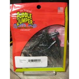 The Original Puddle Jumper Lures 20 Puddle Jumper 2" Soft Plastic Crappie Walleye Bass Fishing Bait Smoke Glitter