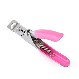 Nail Clipper Professional False Nails Clipper Acrylic UV Gel Fake Artificial Tips Edge Cutter Professional Nail Art Manicure Tool Acrylic Nail Cutter Pink Clipper (1 x Nail Tips Cutter)
