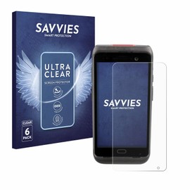 Savvies 6 Pack Screen Protector compatible with Honeywell Dolphin CT40/ CT40 XP Protection Film Clear