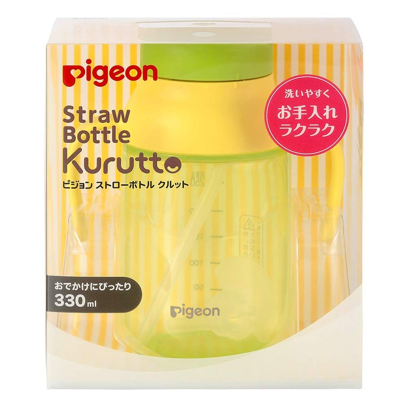 Pigeon Straw Bottle Kurt Lime Yellow 1 Piece (x1)