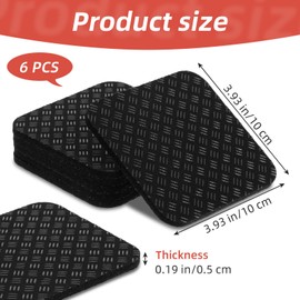 6pcs Treadmill Mat Pads 4"x 4" x 0.2" Double-Sided Non-Slip Exercise Equipment Mat for Floor Protection Walking Pad mat High-Density Silicone Anti-Vibration Pad for Treadmill Walking pad Exercise Bike