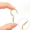 GODLOVEM 40 Pieces Brass Plated Metal Screw-in Ceiling Hooks Cup
