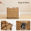 Laundry Hamper with Wheels, 34.3 Gallon(130L) Rolling Laundry Basket with