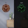 Felvoro Wall Clock 12 Inch Brown Weekly Wall Clock Silent