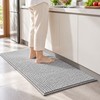 Grey Chenille Bath Mat Water Absorbent Non-Slip Rug – Soft